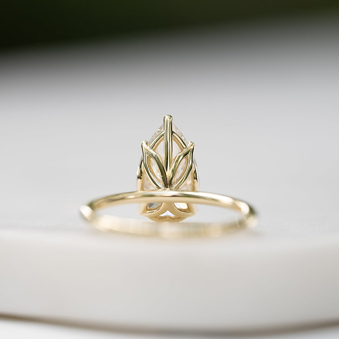 The Alison Set With A 2 Carat Pear Lab Diamond