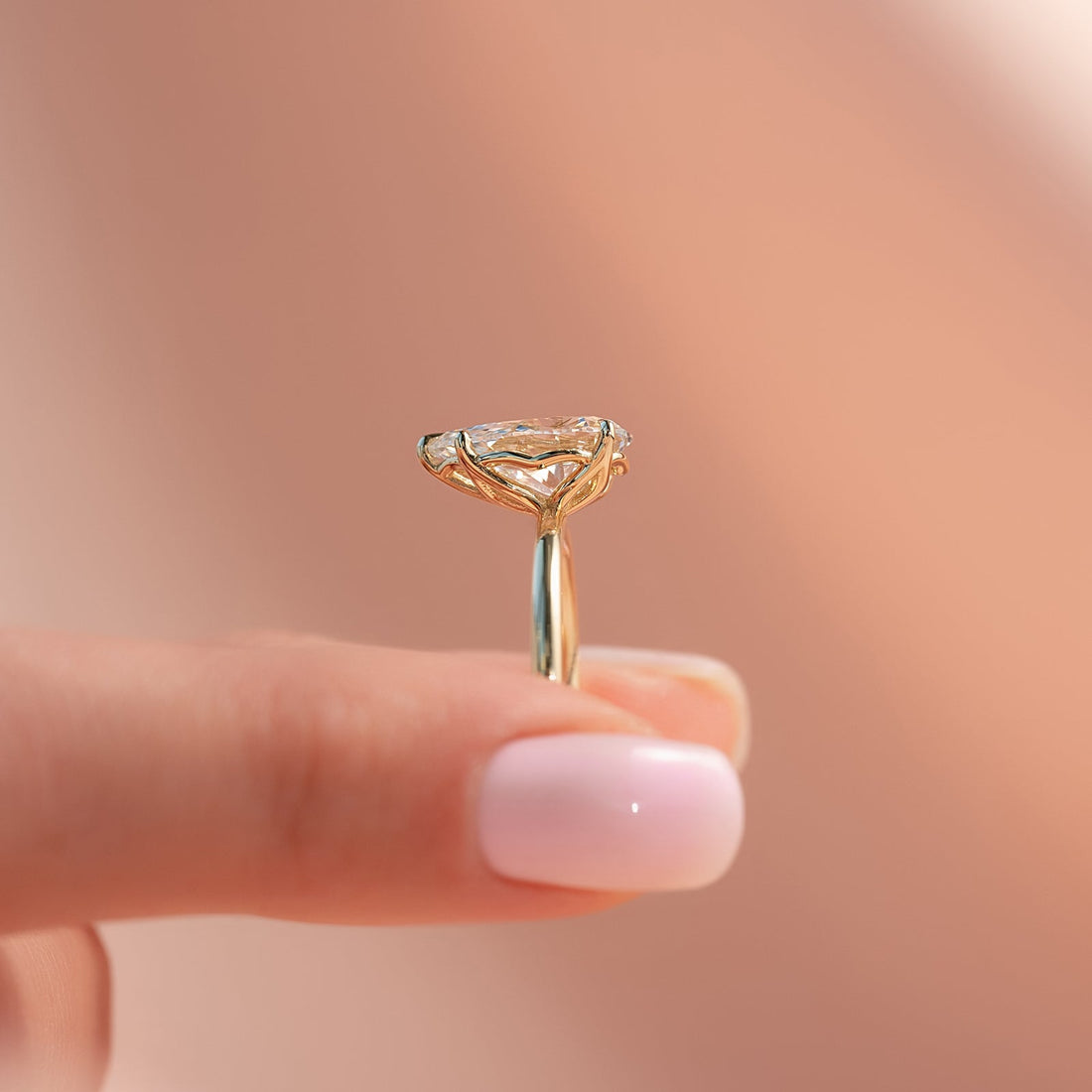 The Alison Set With A 2 Carat Pear Lab Diamond