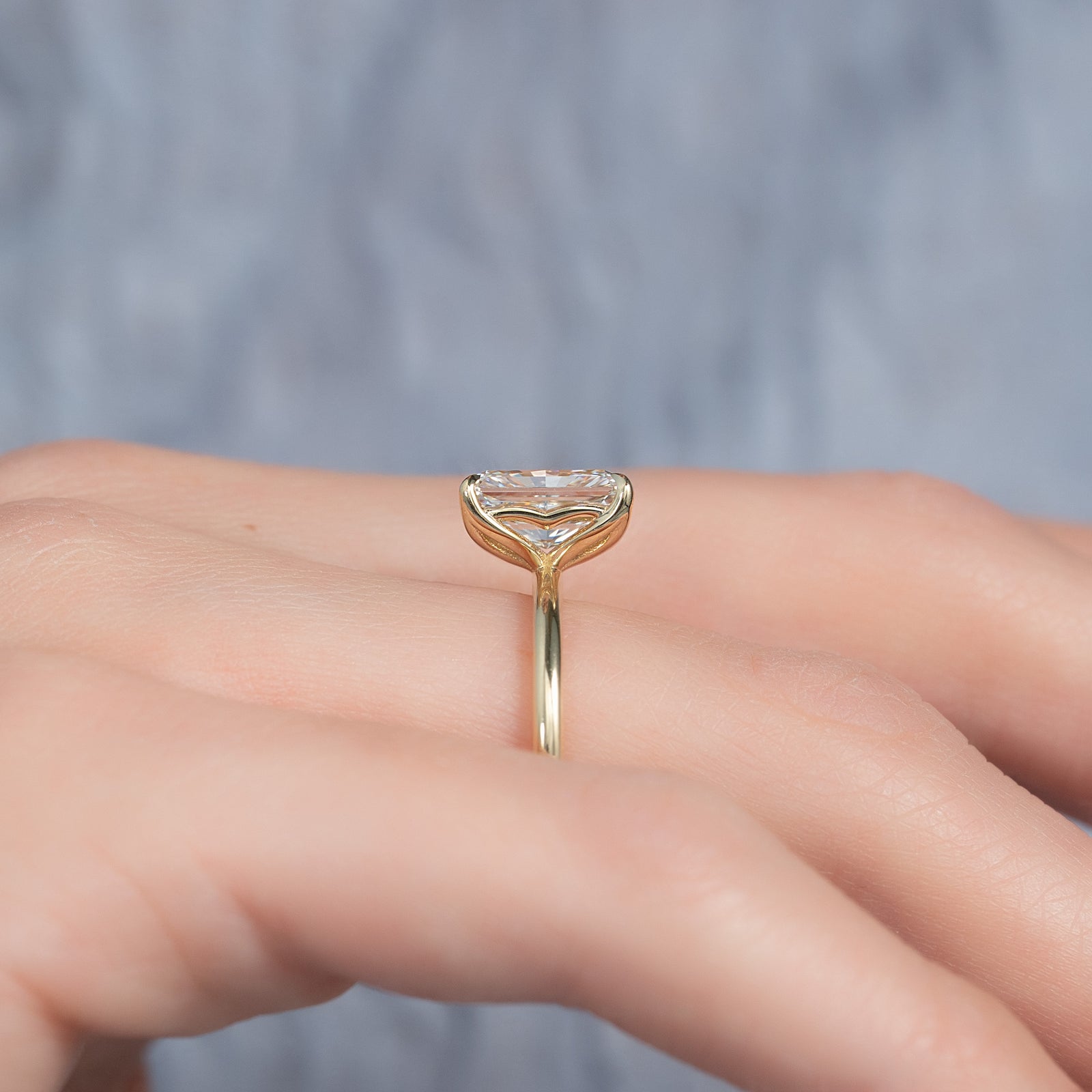 The Alison Set With A 2 Carat Radiant Lab Diamond