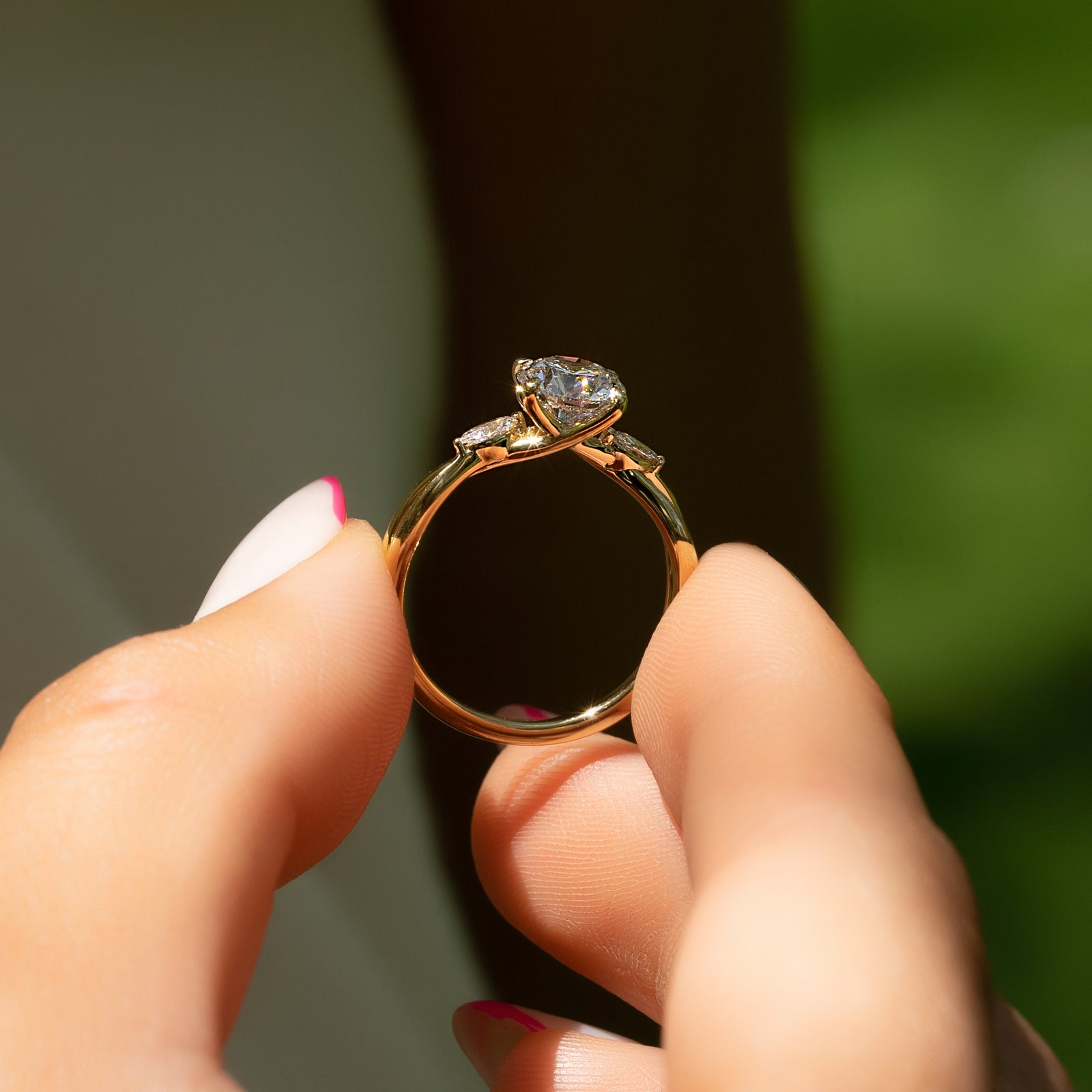 The Kelsey Set With A 2 Carat Round Lab Diamond