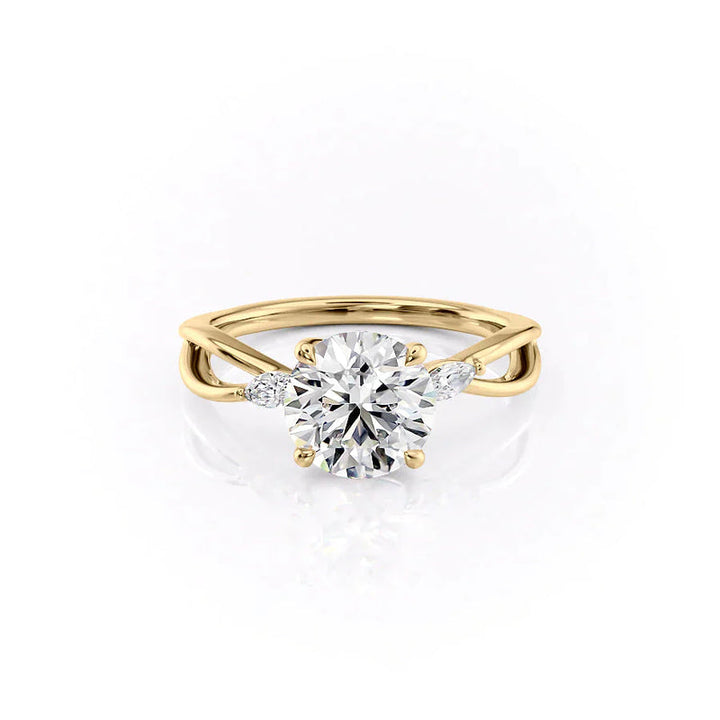 The Kelsey Set With A 2 Carat Round Lab Diamond