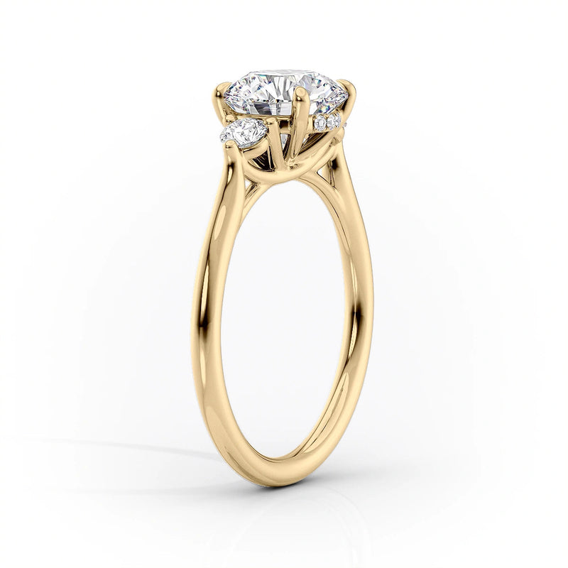 The Lia Set With A 2 Carat Round Lab Diamond