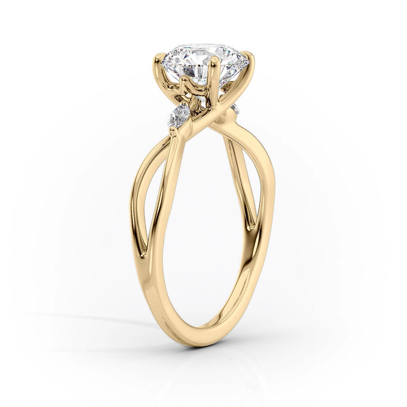 The Kelsey Set With A 2 Carat Round Lab Diamond