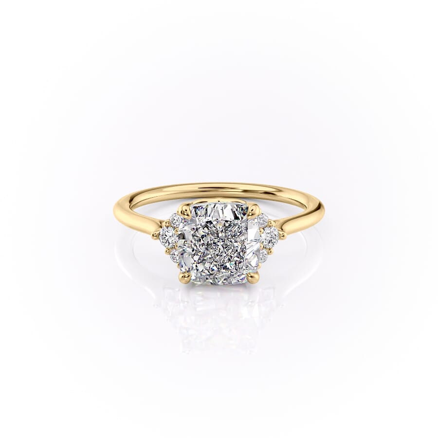 The Victoria Set With A 2 Carat Cushion Lab Diamond