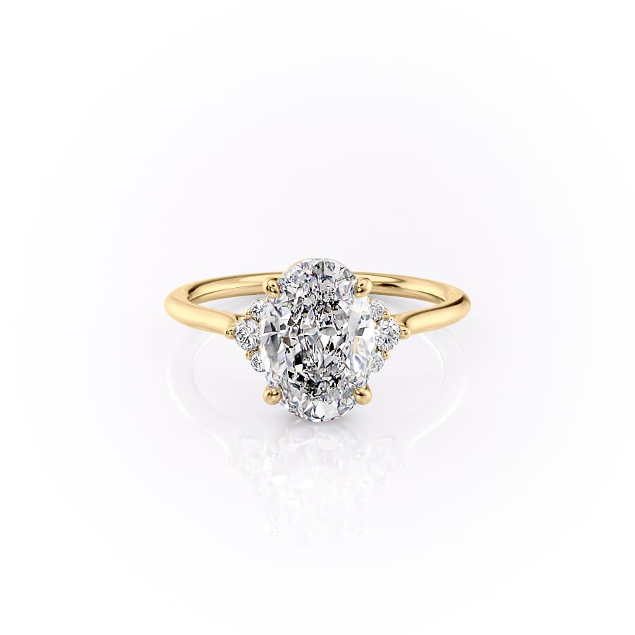 The Victoria Set With A 2 Carat Oval Lab Diamond
