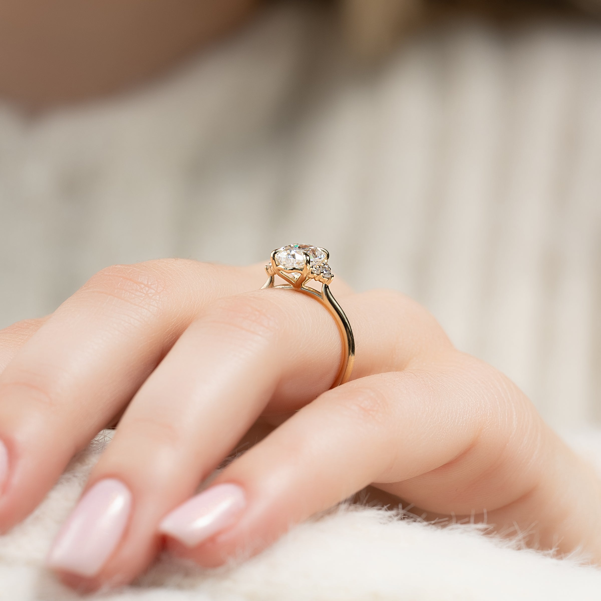 The Victoria Set With A 2 Carat Oval Lab Diamond
