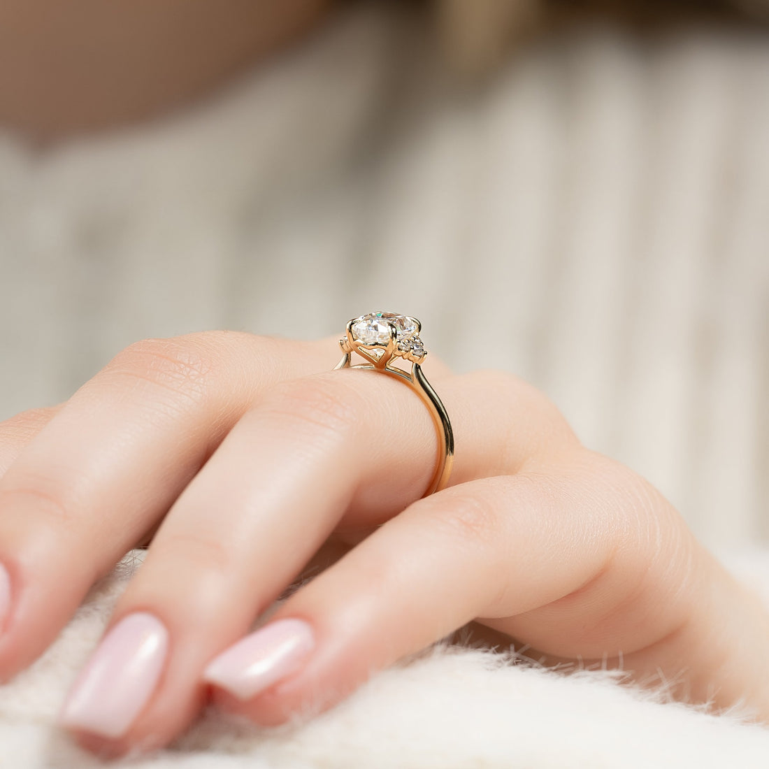 The Victoria Set With A 2 Carat Oval Lab Diamond