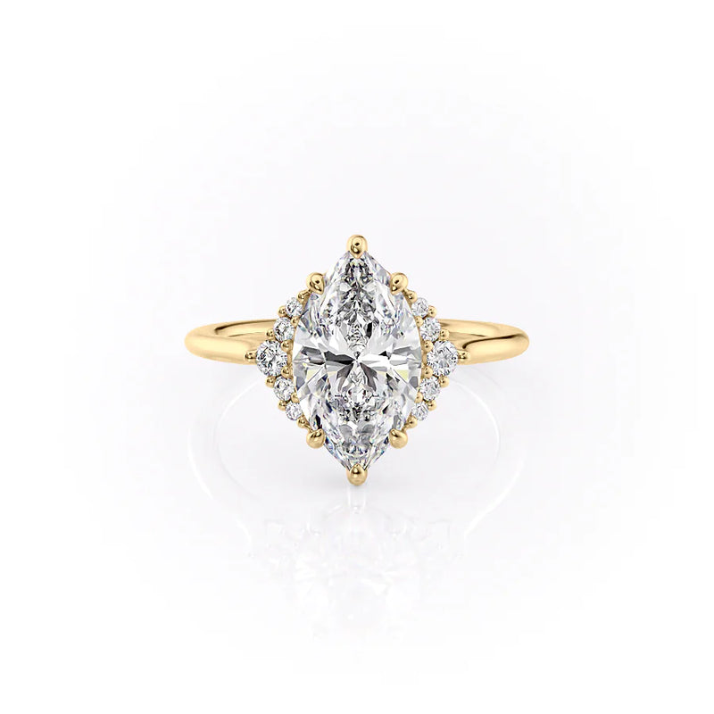 The Victoria Set With A 2 Carat Marquise Lab Diamond