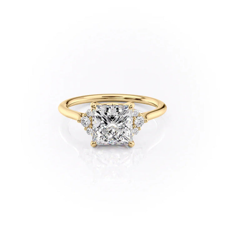 The Victoria Set With A 2 Carat Princess Lab Diamond