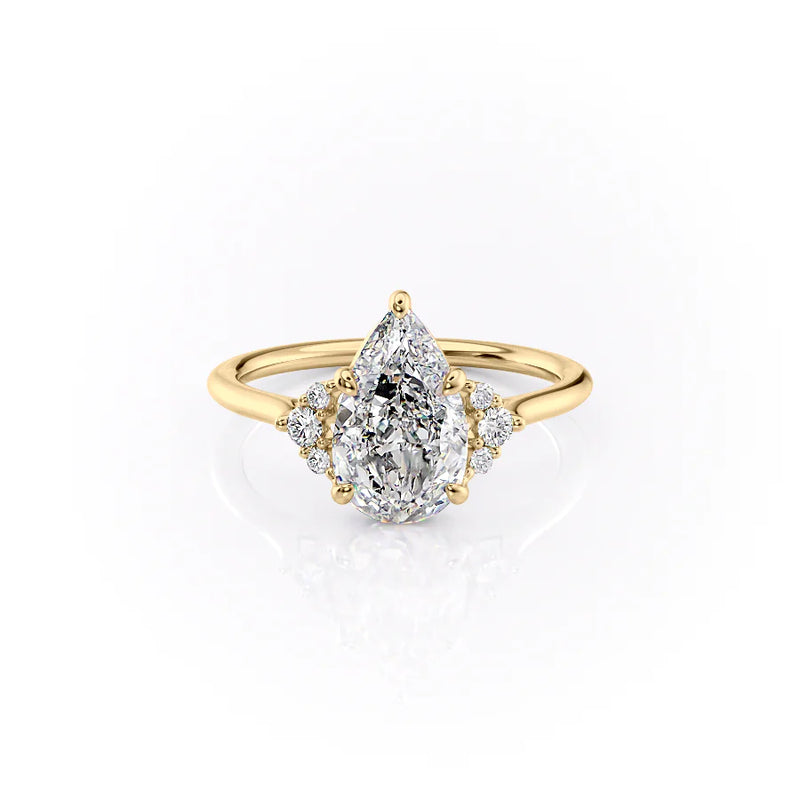 The Victoria Set With A 2 Carat Pear Lab Diamond
