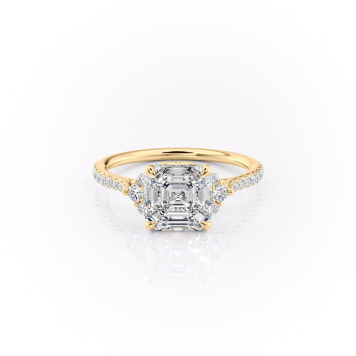 The Pave Victoria Set With A 2 Carat Asscher Lab Diamond