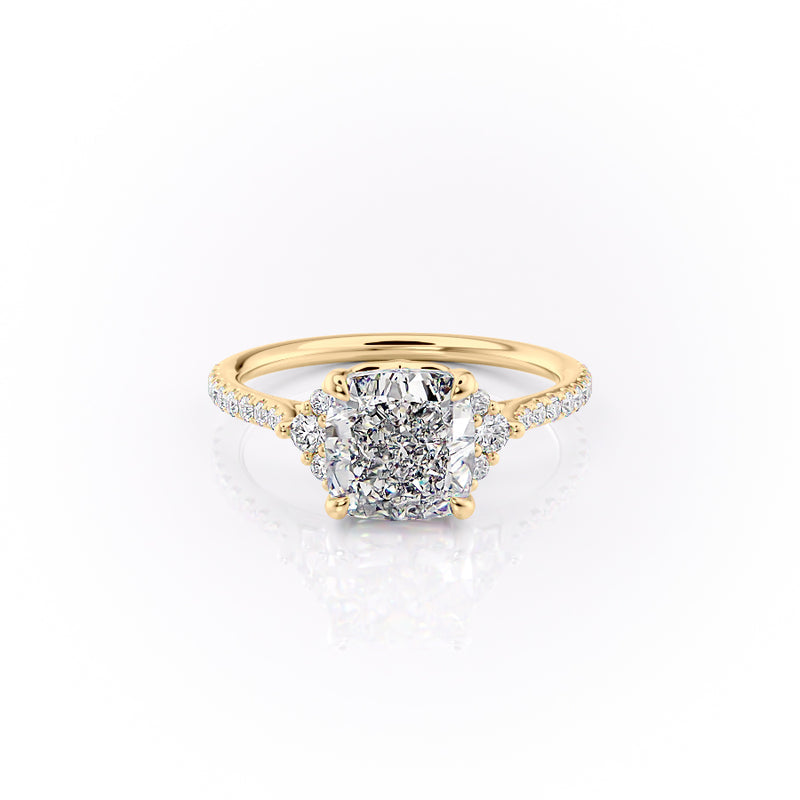 The Pave Victoria Set With A 2 Carat Cushion Lab Diamond