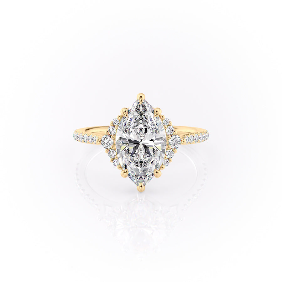 The Pave Victoria Set With A 2 Carat Marquise Lab Diamond