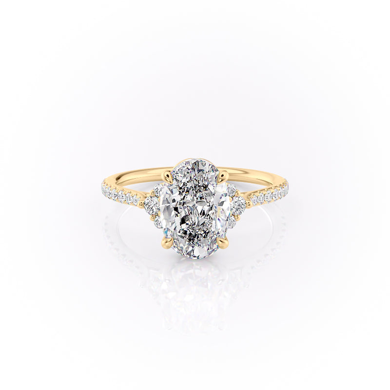 The Pave Victoria Set With A 2 Carat Oval Lab Diamond