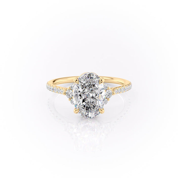 The Pave Victoria Set With A 2 Carat Oval Lab Diamond