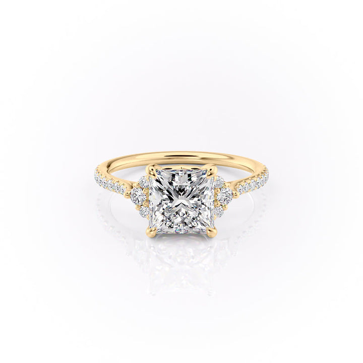 The Pave Victoria Set With A 2 Carat Princess Lab Diamond