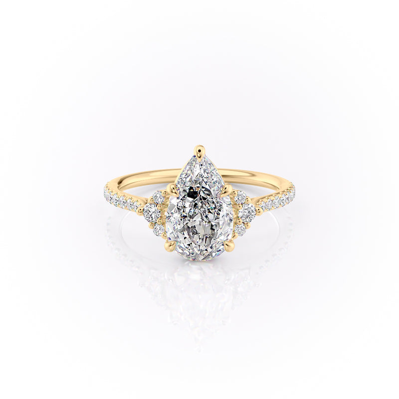 The Pave Victoria Set With A 2 Carat Pear Lab Diamond