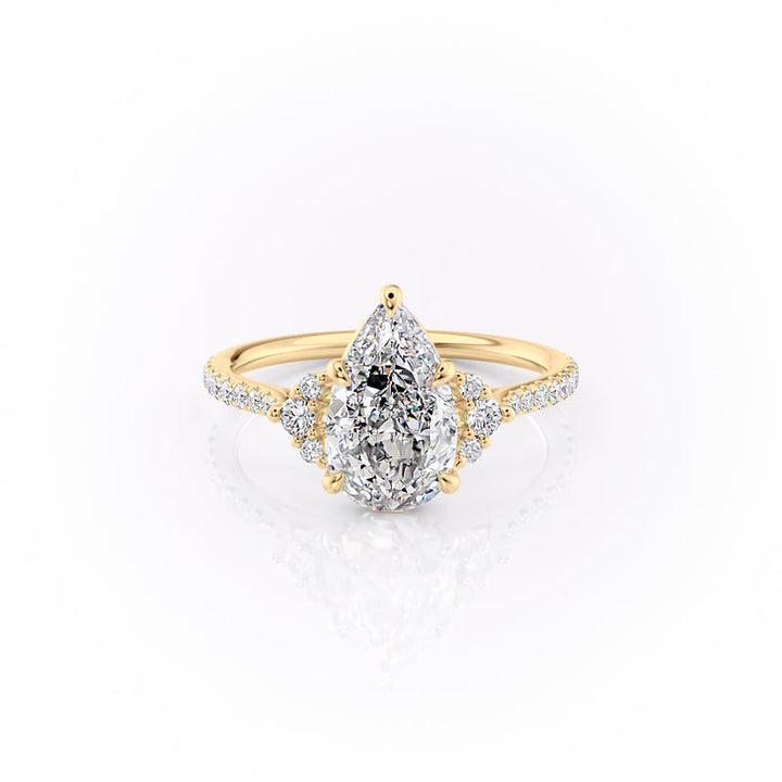 The Pave Victoria Set With A 2 Carat Pear Lab Diamond