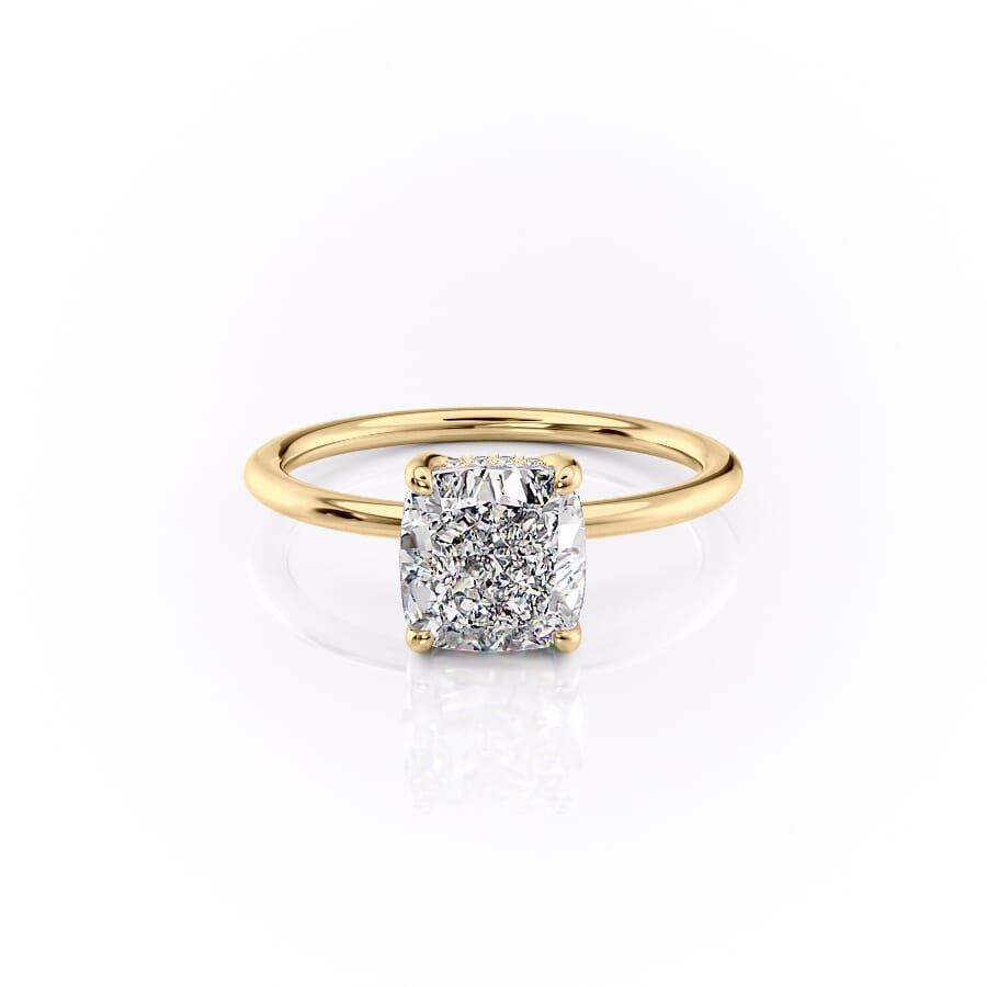 The Sarah Set With A 2 Carat Cushion Lab Diamond