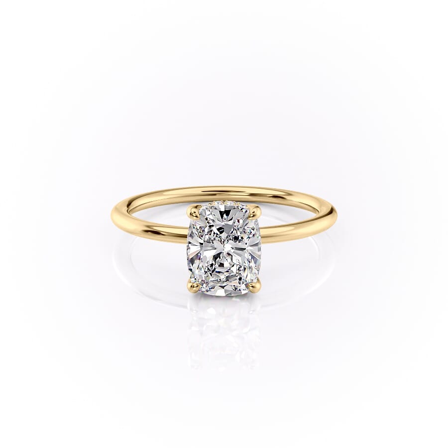 The Sarah Set With A 2 Carat Elongated Cushion Lab Diamond