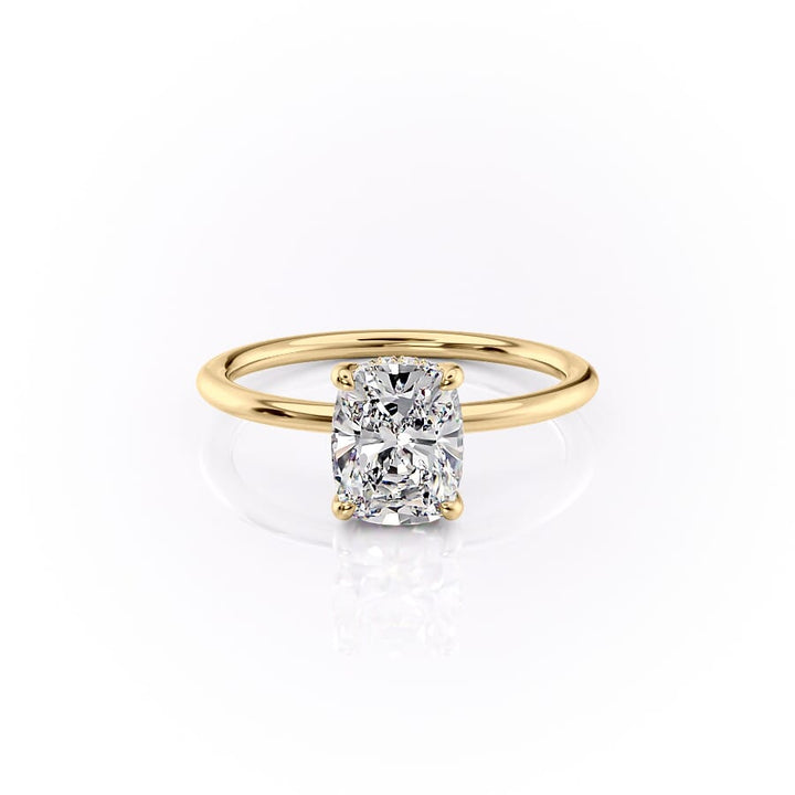The Sarah Set With A 2 Carat Elongated Cushion Lab Diamond
