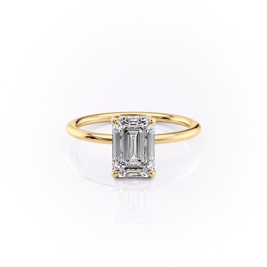 The Sarah Set With A 2 Carat Emerald Lab Diamond