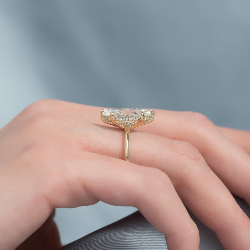 The Sarah Set With A 2 Carat Marquise Lab Diamond