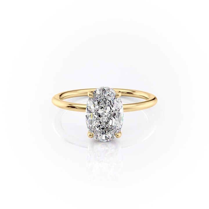 The Sarah Set With A 2 Carat Oval Lab Diamond