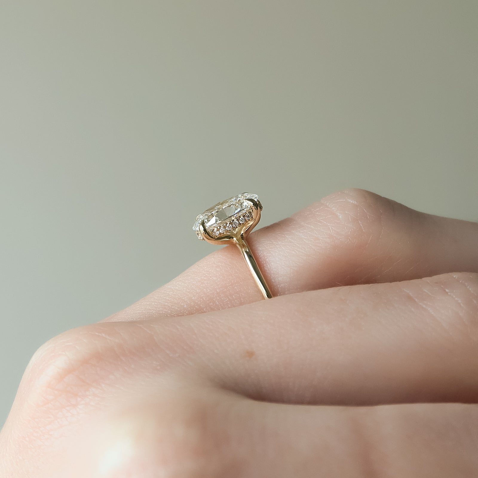 The Sarah Set With A 2 Carat Oval Lab Diamond