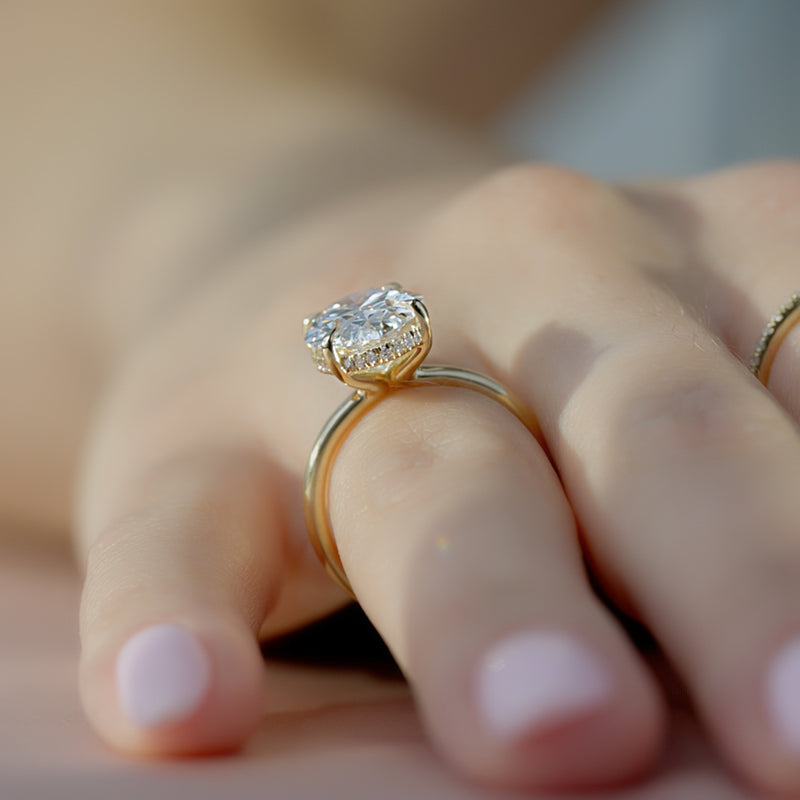 The Sarah Set With A 2 Carat Oval Lab Diamond