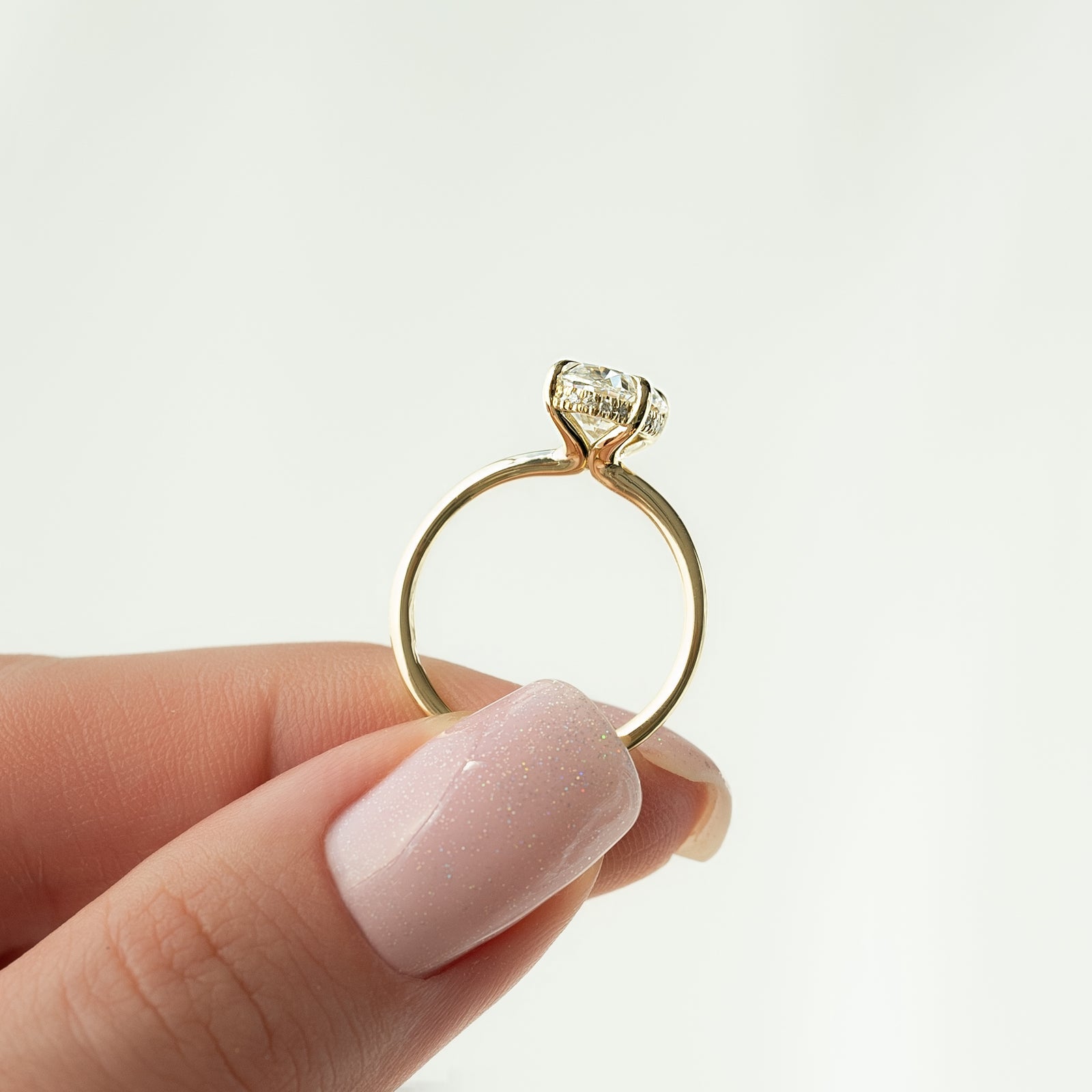 The Sarah Set With A 2 Carat Oval Lab Diamond