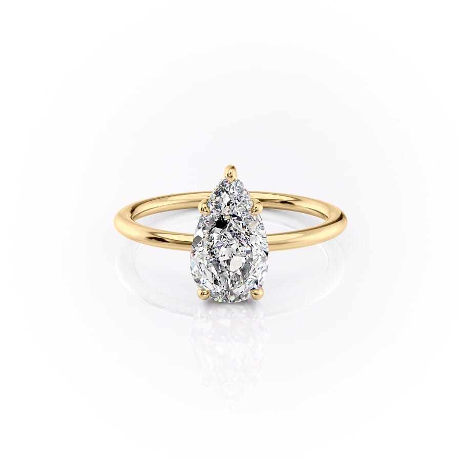 The Sarah Set With A 2 Carat Pear Lab Diamond