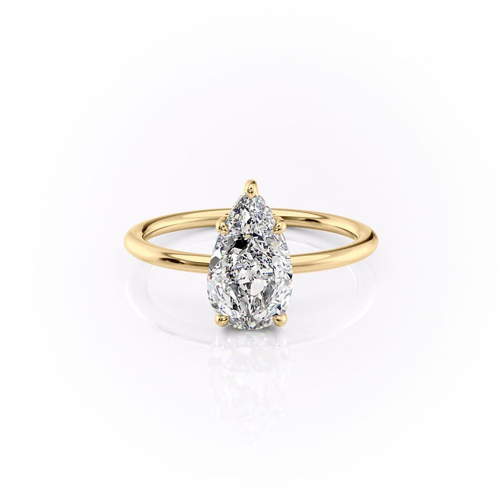 The Sarah Set With A 2 Carat Pear Lab Diamond