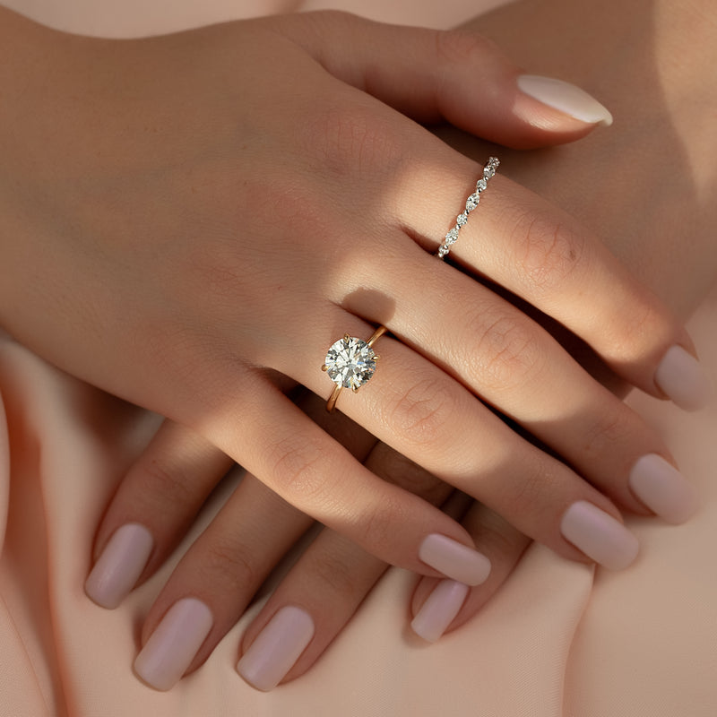 The Sarah Set With A 2 Carat Round Lab Diamond