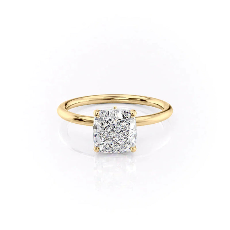 The Luna Set With A 2 Carat Cushion Lab Diamond