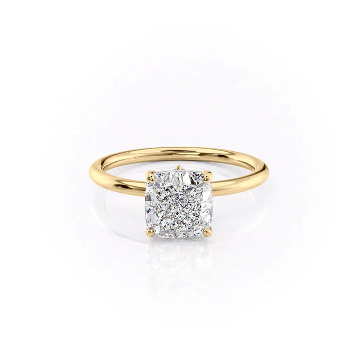 The Luna Set With A 2 Carat Cushion Lab Diamond