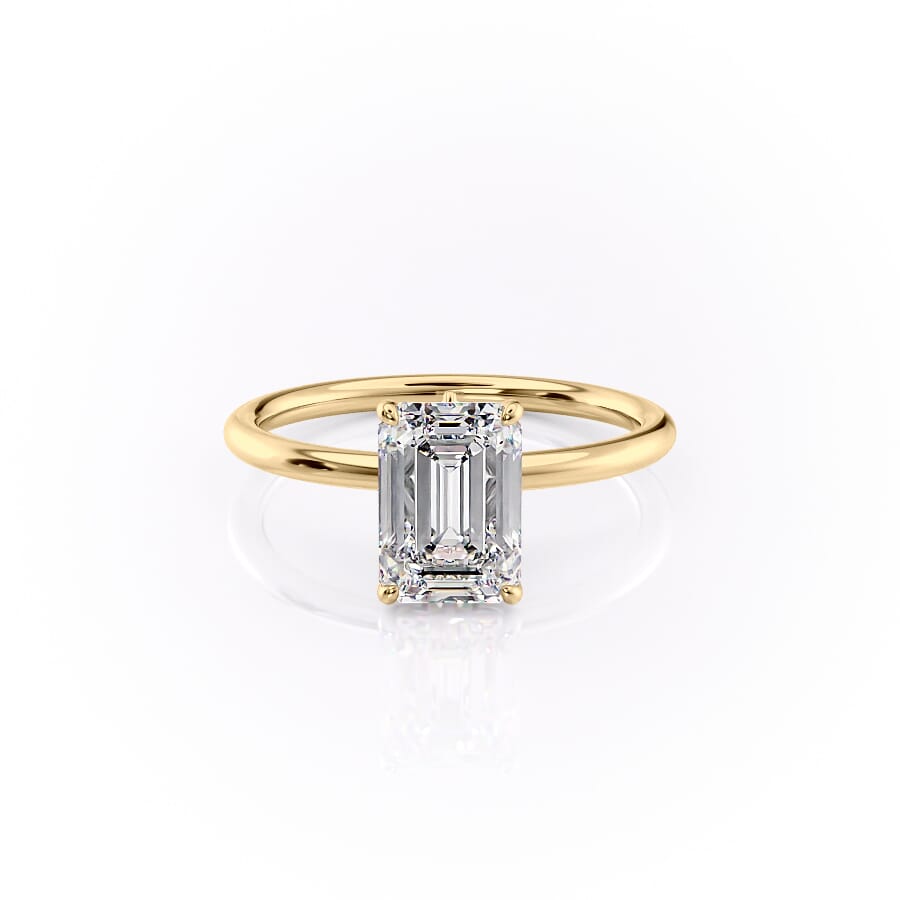 The Luna Set With A 2 Carat Emerald Lab Diamond
