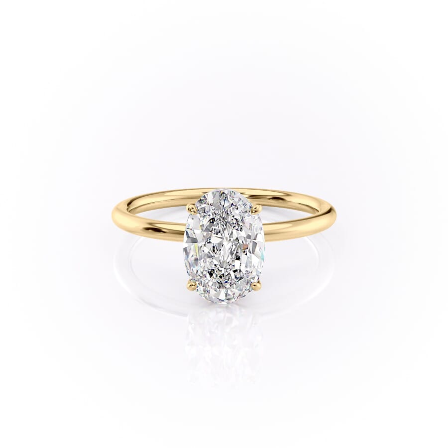 The Luna Set With A 2 Carat Oval Lab Diamond