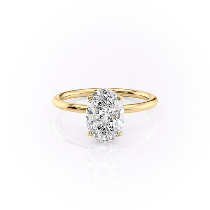 The Luna Set With A 2 Carat Oval Lab Diamond