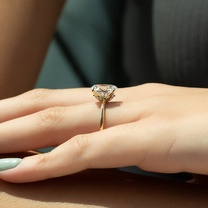 The Luna Set With A 2 Carat Oval Lab Diamond