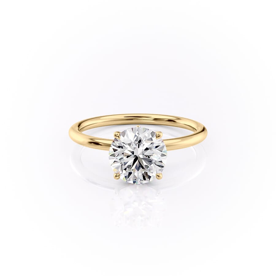 The Luna Set With A 2 Carat Round Lab Diamond