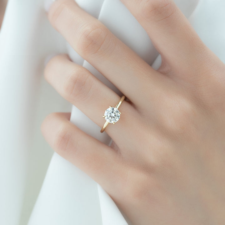 The Luna Set With A 2 Carat Round Lab Diamond
