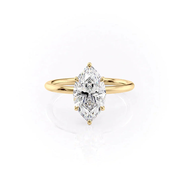 The Luna Set With A 2 Carat Marquise Lab Diamond