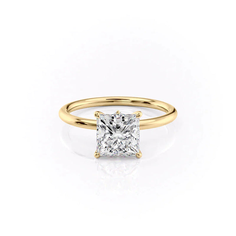 The Luna Set With A 2 Carat Princess Lab Diamond