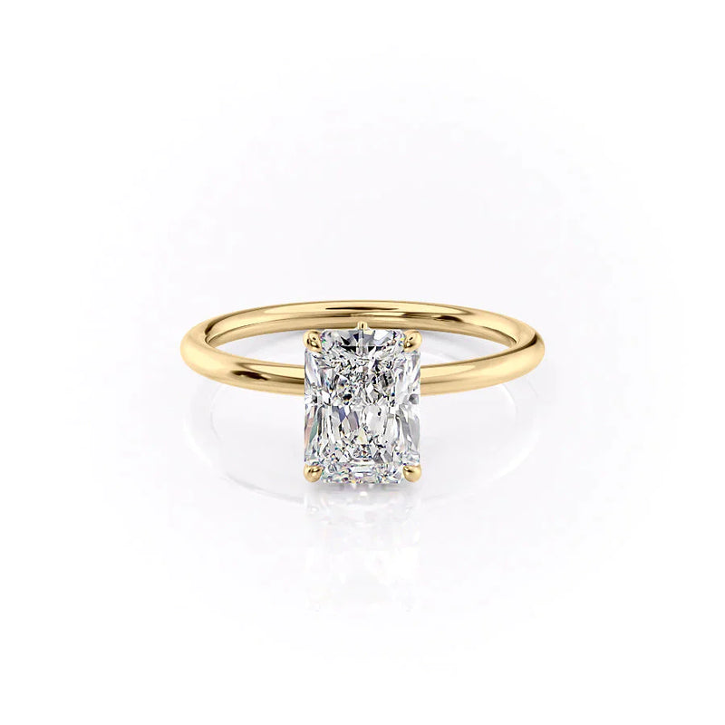 The Luna Set With A 2 Carat Radiant Lab Diamond