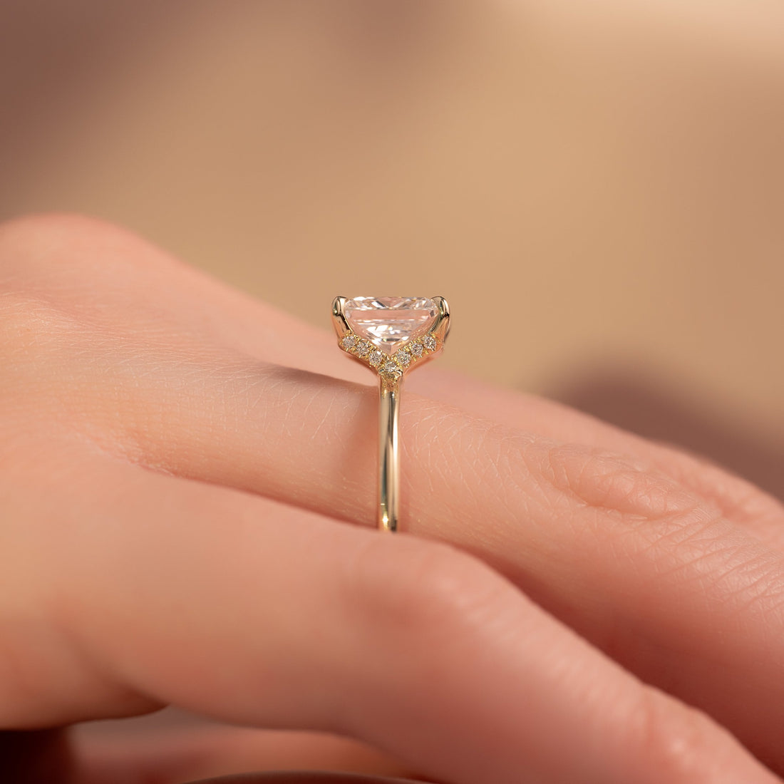The Margot Set With A 2 Carat Princess Lab Diamond