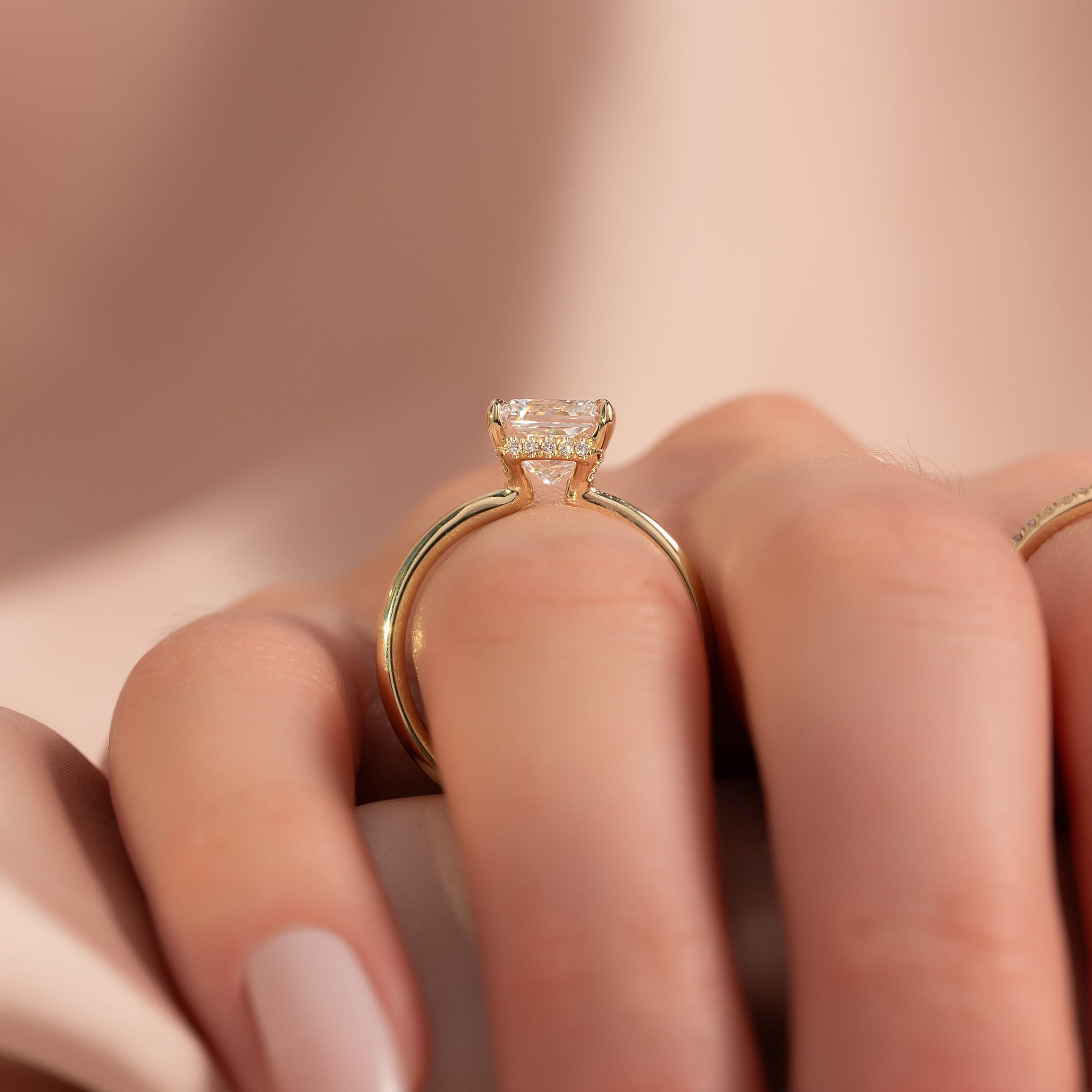 The Margot Set With A 2 Carat Princess Lab Diamond