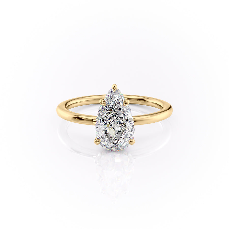 The Margot Set With A 2 Carat Pear Lab Diamond