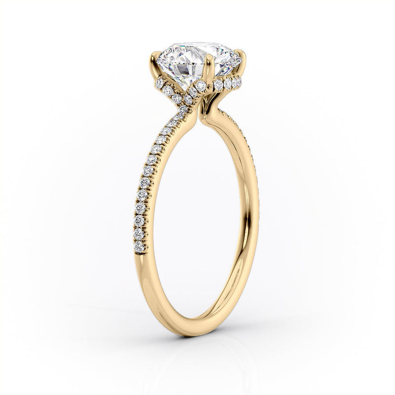 The Pave Margot Set With A 2 Carat Round Lab Diamond