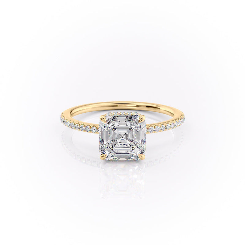The Pave Margot Set With A 2 Carat Asscher Lab Diamond